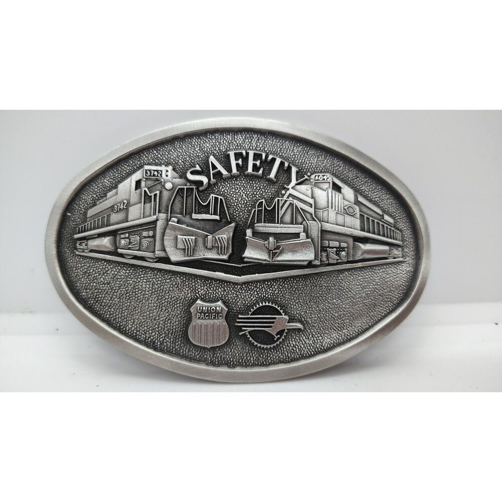 Union Pacific-Missouri Pacific Railroad 1983 Merger Safety Belt Buckle #204